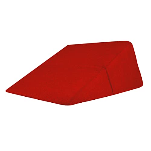 Image of Kurl-On Polyester Compact Foldable Wedge Pillow For Sleeping, Reading, Working, Rest Or Elevation- Breathable And Washable Cover,55.9 X 50.8 X 30.5 Cm, Red Color,1 Piece