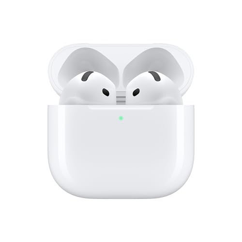 Apple AirPods 4 draadloze oortjes, Bluetooth-koptelefoon, persoonlijke ruimtelijke audio, zweet- en waterbestendig, USB C-oplaadcase, H2 chip, tot 24 uur batterijduur, moeiteloos instellen voor iPhone - Afbeelding 3