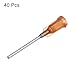 uxcell Industrial Blunt Tip Needle 15G 1 Inch Length with Luer Lock Screw Interface Connector, Dispensing Needle for Liquid Glue Gun, 40 Pcs (Amber)
