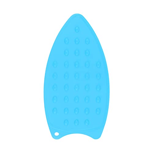sourcing map Tappetino in ferro in silicone, tappetino multiuso resistente al caldo per asse da stiro, tappetino compatto resistente al calore, colore: blu