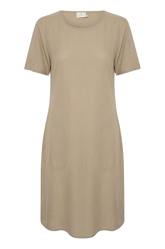 Robe femme KAFFE à manches courtes et col rond avec poches pratiques pour le quotidien