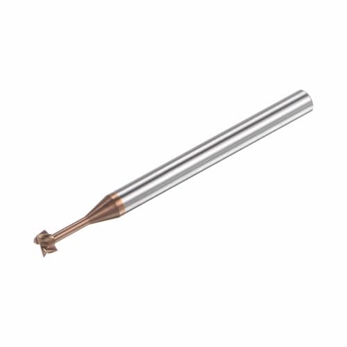 Image of HARFINGTON T Slot End Mill Milling Cutter 4mm Cutting 2mm Depth 4mm Shank Solid Carbide Titanium Coated 4 Flutes for Stainless Steel Alloy