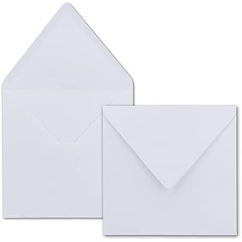 25 square envelopes, colour: white, format: 17.5 x 17.5 cm, weight: 100 g per m², gummed with pointed flap Cover