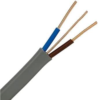 WCCยฎ Twin & Earth Electrical Lighting and Socket Grey Cable 6242Y - Basec Approved - All Lengths and Sizes (1.5mm, 100m)
