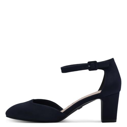 Tamaris Damen Pumps mit Blockabsatz, blau, 37 EU