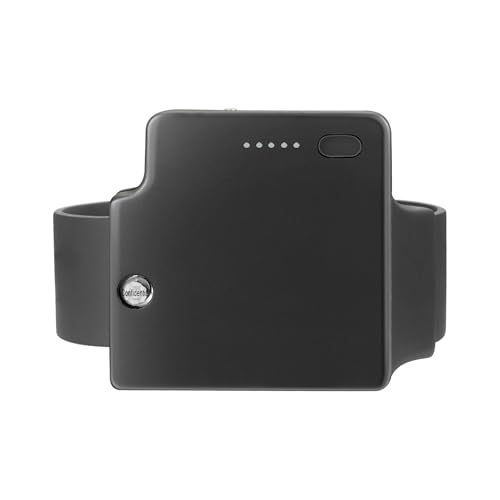 Traxbean 4G GPS Tracker with Speedtalk SIM Card Black Tracking Device wear on The Leg with Adjustable Band Battery Level Indicator and tamperproof Alert.