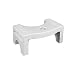 OMVOVSO Sgabello da Toilette Sgabello da Corsa Pieghevole per Bagno Stilo Antiscivolo Sgabello Crabby Toilet Sgabello Gentle Sollievo più Veloce,Bianca