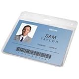 GBC BadgeMates Horizontal ID Badge Holder, 4 x 3 Inches, Clear, 25 Holders per Pack (3747472)