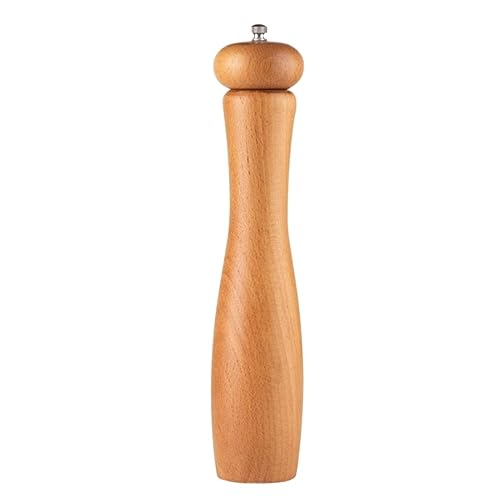 Młynek do soli, pieprzu, młynek do soli i pieprzu, buk, drewniany materiał, natura, drewno, dozownik pieprzu, młynek do przypraw kuchennych (25 cm, 1 szt.)