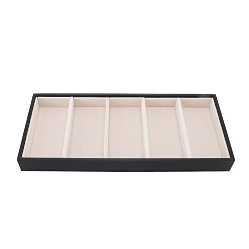 Mumusuki 5-Gitter-Leder-Sonnenbrillen-Organizer, Brillenetui, Brillenablage, Ständer für Damen und Herren(Schwarz) Cover