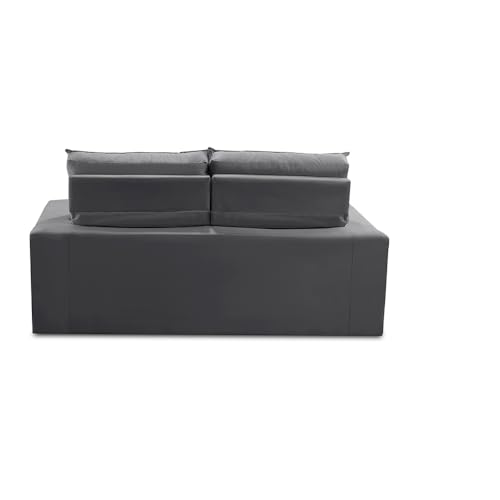 Sofá Retrátil e Reclinável 3 lugares com Molas 1,80m Lais Suede Cinza Adonai Estofados