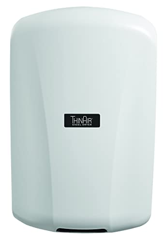 THINAIR Excel Dryer Hand Dryer, American Made, Slim, White Epoxy Painted Cover, ADA Compliant, Automatic Sensor, Surface Mounted, Made in USA Certified, TA-W (110/120 Volts)