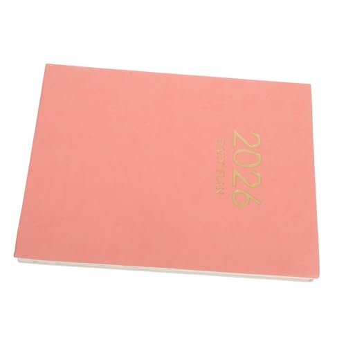 SEWACC 年英語アカデミックプランナー 厚手レザー製カバー付き日デイリースケジュールノート 学生 教師用アジェンダプランナー