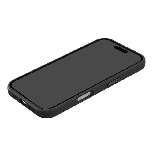 Image of Premium Liquid Silicon Back Cover case for iPhone 16|Soft Micro Fibre Lining Inside| Shockproof dust Free Back Cover case| magsafe Silicon case for iPhone 16|Military Grade Protection | Black