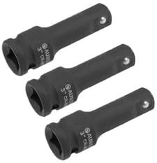 #US 3Pcs 1/2-Inch Drive by 3-Inch Impact Extension Bar High Carbon Steel