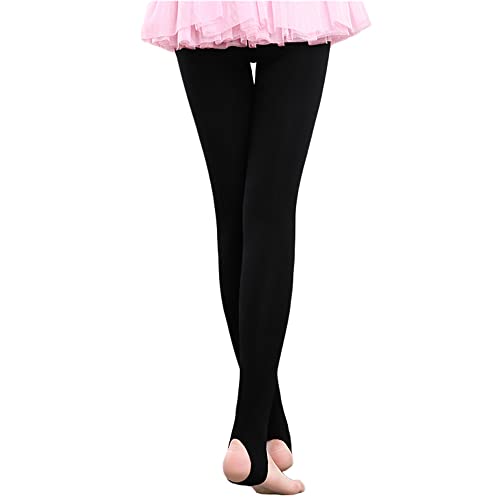 Girls Stirrup Pants 2 Pack Stretchy Tight Leggings Smooth Gymnastics Ballet Dance Stockings3