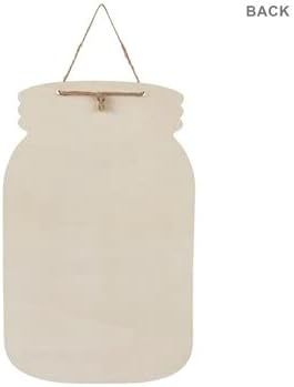 Miniatura 5 de Letrero colgante de madera sin terminar para decoración de pared, 15.69 x 9.56 pulgadas