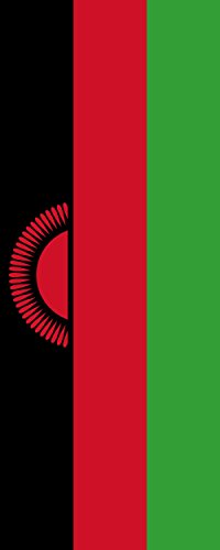 Drapeau Malawi vertical 300x120cm de 3.5m² pour mât publicitaire - 2