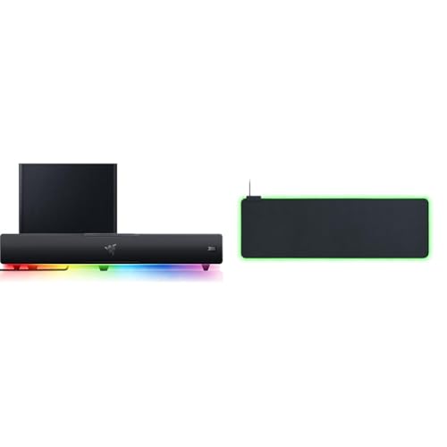 Razer Leviathan V2 - PC Gaming Soundbar Black & Goliathus Extended Chroma - Tapis de Souris Gaming XXL Extra Large et Doux avec éclairage RGB Noir