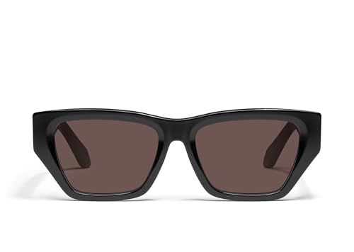 QUAY - Sunglasses for Men & Women, Square Lenses with UV Protection, Oversized Sunglasses (No Apologies, Black)