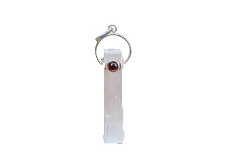 Jet Pure Selenite Pendant 2 Inch Free Booklet Jet International Crystal Therapy Approx. Rough A++ Garnet Cabochon Top Grade Healing Spiritual Divine India Crystal Therapy Geometry Positive Peace Pocket Internal Strength Love #TOP4