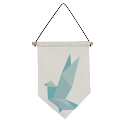 Bannière décorative pigeon Origa Green pour un salon style nature