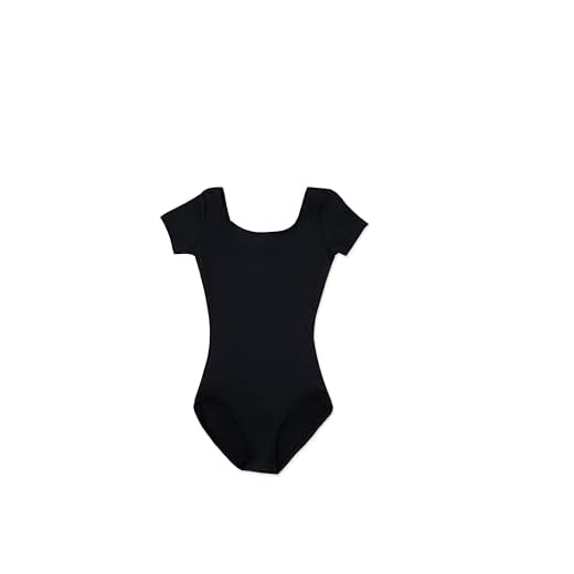 Capezio girls Team Basic Short Sleeve athletic leotards, Black, 12 14 US