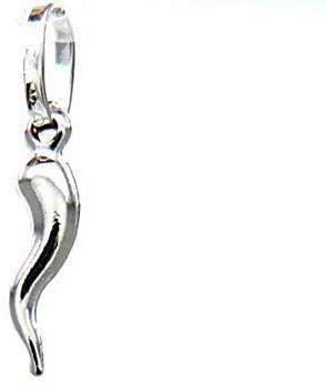 Pegaso Gioielli - Pendentif en forme de petite corne, en or blanc 18 cts