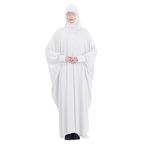 Hijab avec couverture complète et robe de prière musulmane fluide café - 5