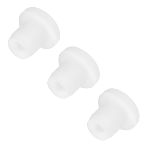 Image of MECCANIXITY 3pcs T-Shaped Silicone Plugs 7.3mm 5 /16 Inch Dia Snap in Plug Hole Seal Cover Round Rubber Stopper for Kitchen Rubber Bulkheads Waterproof Sealing Plugs White