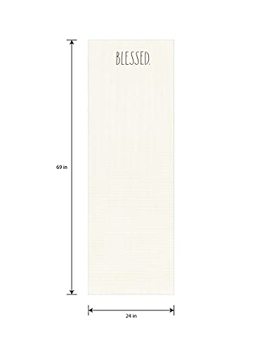 Rae Dunn Yoga Mat - High Density Foam Exercise And Fitness Mat For Workout Or Stretching - Dual Sided Non Slip Cushion Grip - Portable, Travel Friendly For Home, Gym, Yoga Studio, Pilates - White #TOP1