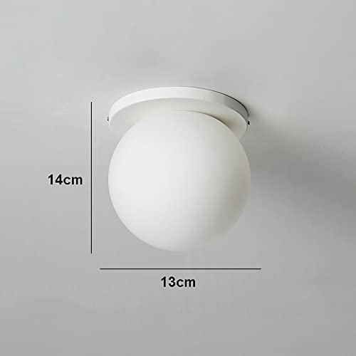 Lámpara de techo moderna de cristal G9 con diseño de globo blanco para pasillo y dormitorio 5