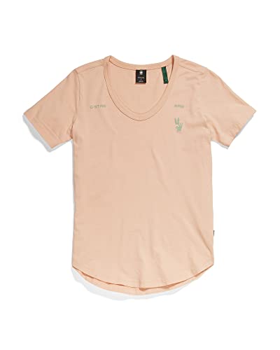 G-STAR RAW Women's Mysid Slim Graphic Top, Rosa
