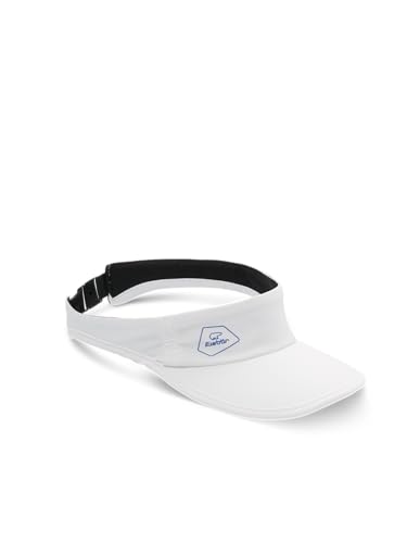Eisbär Visor Cap Herren und Damen Orbit Weiß - Sonnenvisier kühlend atmungsaktiv Tennis Kappe feuchtigkeitsabführend schnelltrocknend - Schirmkappe zum Laufen Laufen für Sport und Outdoor im Sommer