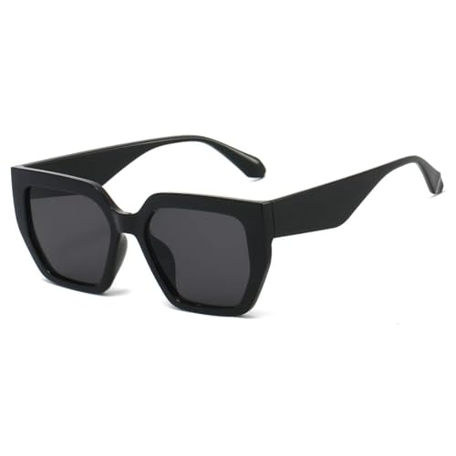 Lunettes de soleil carrées pour femmes tendance vintage motif léopard protection UV400