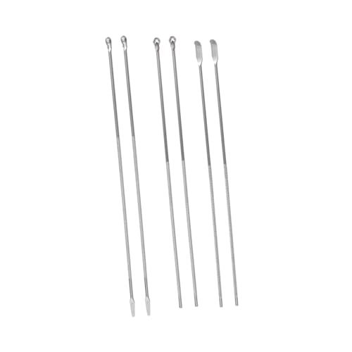 BESTYASH 1 Set 6pcs Ear Tool Spoons Cleaning Tools Removal Tool Ear Spoon Ear Wax Picker Ear Cleaning Spoon Clean Tool Practical Ear Ear Wax Cleaner Silver 633 Stainless Steel