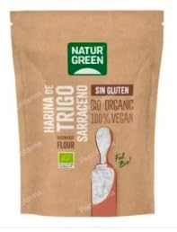 Harina de Trigo Sarraceno Integral, Sin Gluten, 100% Vegana, 500g Pack de 2