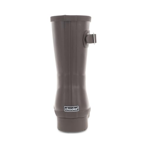 Image of Chooka Women's Waterproof Mid-Height Faux Fur Lined Pull-On Rain Boot | Ladies street style rubber boots, cozy plush interior, built for puddles, comfort insole, styled for every wet rainy day