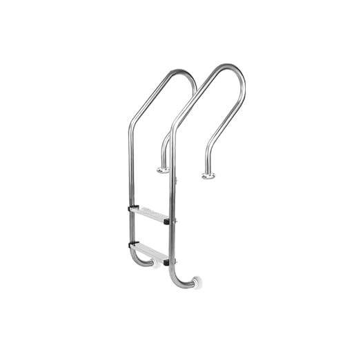 Escalera para piscina de acero inoxidable de 3 peldaños 130 cm miniatura 1
