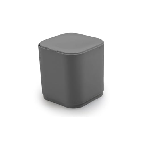 Kiamami Valentina - Poubelle de table en résine thermoplastique grise 1.2L