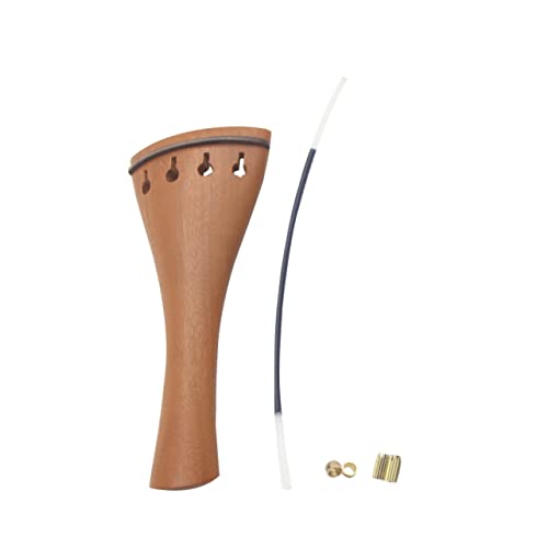 Alasum バイオリンテール 木製 交換用 弦板 ルロープ付き 軽量 耐久性 汎用 バイオリンアクセサリー パーツ