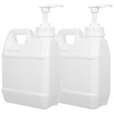 LIFKOME 2 piezas Botellas Dispensadoras de Cosméticos Bomba de Presión Plásticas Blancas para Almacenamiento y Fácil Dispensación de Loción y Champú