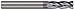Micro 100 GEM-500-3X Square End Mill, 1/2" Cutter Dia, 1" LOC, 3 Fl, 1/2" Shank Dia, 3" OAL, AlTiN