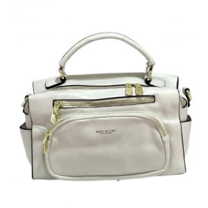 bolsa baú média atraente com alça de mão e 7 bolsos