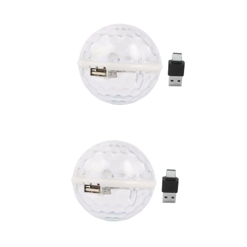 DOITOOL 2pcs Usb Mini Disco Light Portable Led Stage Lamp Strobe Light for Parties Ktv Bars and Easy to Use Music Rhythm Compact Design