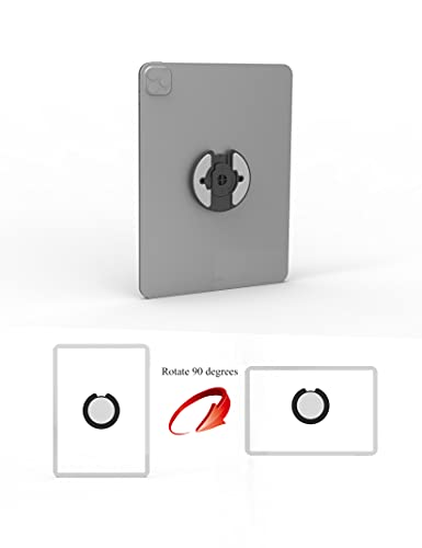 Universal Tablet Wall Mount Adjustable 90 Degrees Rotating Tablet Holder Fit for ipad/Kindle/e-Reader and More(2Pack)(Black)