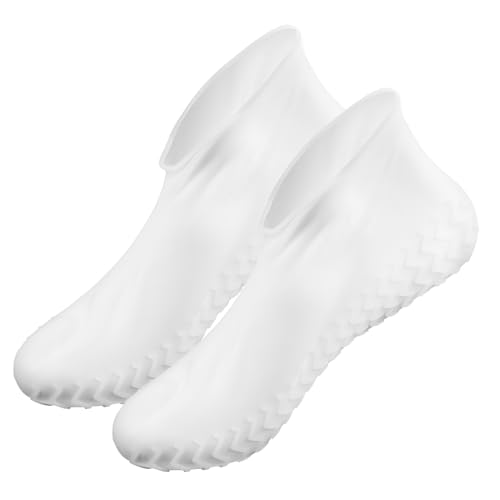SUPVOX 2pcs Foldable Overshoes Child White miniatura 1