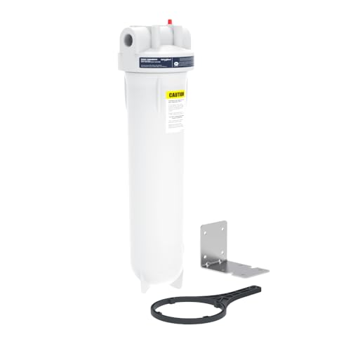 Whirlpool 20' x 4.5' Whole House Water Filter Housing, NSF Certified System for Sediment Carbon Filter, Home Pre-Filtration for Well and City Water, 1' Port with Pressure Relief, Filter Not Included