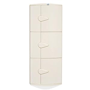 Nilkamal 3 Door Plastic Storage Corner Cabinet | Bathroom| Space & Clothes Organizer| Shelves | Living Room |Multipurpose for Home Kitchen & Office Use Nilkamal 3 Door Plastic Storage Corner Cabinet | Bathroom| Space & Clothes Organizer| Shelves | Living Room |Multipurpose for Home Kitchen & Office Use