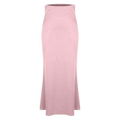 Womens Satin Skirts High Waist Elastic Maxi Skirt Silk Elegant Dressy Bodycon A-Line Long Skirts Cocktail Outfits3